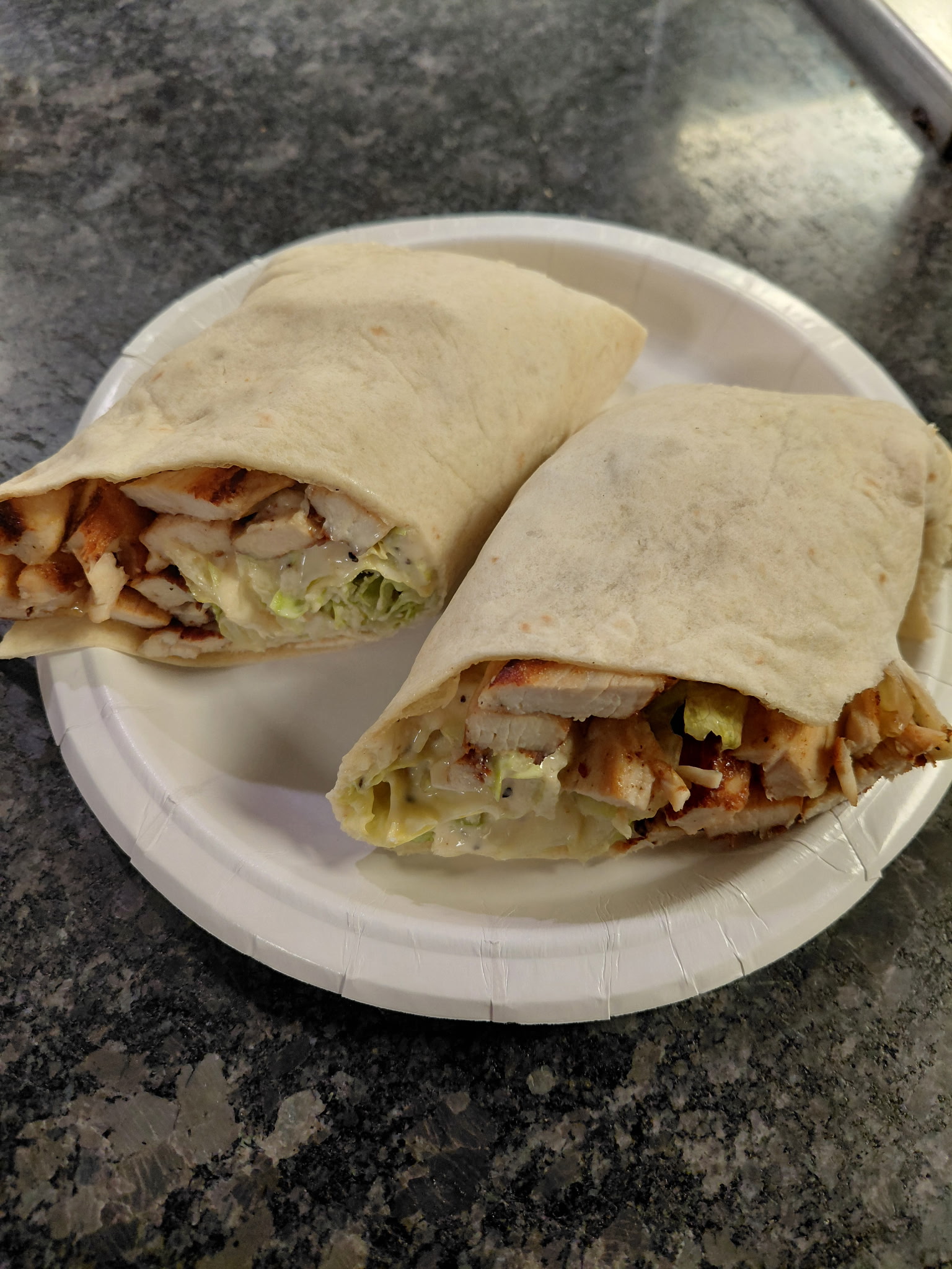 Grilled chicken wraps